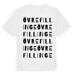 Övre Fillinge ordlek t-shirt – ekologisk bomull t-shirt från Pinshirt