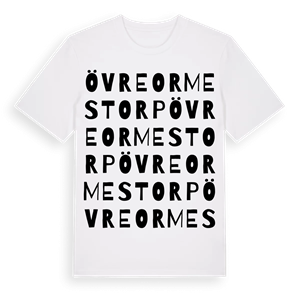 Övre Ormestorp ordlek t-shirt – ekologisk bomull t-shirt från Pinshirt