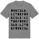 Mid Heather Gray t-shirt med Övre Skriketorp ordlek t-shirt