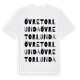 White t-shirt med Övre Torlunda ordlek t-shirt