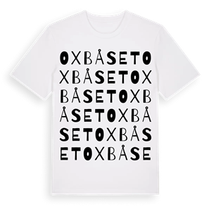Oxbåset ordlek t-shirt – ekologisk bomull t-shirt från Pinshirt