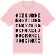 Pink Cotton t-shirt med Oxeludden ordlek t-shirt
