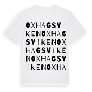 Oxhagsviken ordlek t-shirt – ekologisk bomull t-shirt från Pinshirt