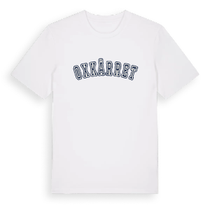 Oxkärret college t-shirt – ekologisk bomull t-shirt från Pinshirt