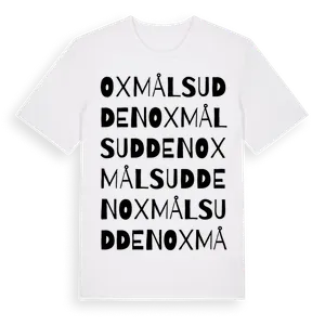 Oxmålsudden ordlek t-shirt – ekologisk bomull t-shirt från Pinshirt