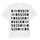 White t-shirt med Oxmossen ordlek t-shirt