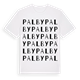 White t-shirt med Palby ordlek t-shirt