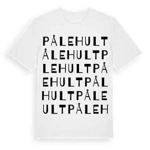 Pålehult ordlek t-shirt – ekologisk bomull t-shirt från Pinshirt