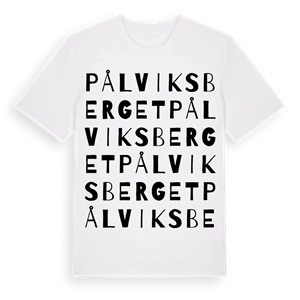 Pålviksberget ordlek t-shirt – ekologisk bomull t-shirt från Pinshirt