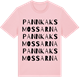 Pink Cotton t-shirt med Pannkaksmossarna ordlek t-shirt