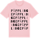Pink Cotton t-shirt med Päpplinge ordlek t-shirt