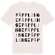 Vintage White t-shirt med Päpplinge ordlek t-shirt