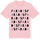 Pink Cotton t-shirt med Paradis ordlek t-shirt