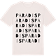 Vintage White t-shirt med Paradis ordlek t-shirt