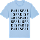 Blue Soul t-shirt med Paris ordlek t-shirt