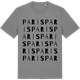 Mid Heather Gray t-shirt med Paris ordlek t-shirt