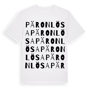 Päronlösa ordlek t-shirt – ekologisk bomull t-shirt från Pinshirt