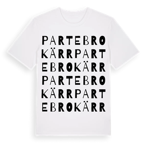Partebrokärr ordlek t-shirt – ekologisk bomull t-shirt från Pinshirt
