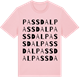 Pink Cotton t-shirt med Passdal ordlek t-shirt