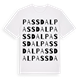 White t-shirt med Passdal ordlek t-shirt