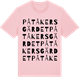 Pink Cotton t-shirt med Påtåkersgärdet ordlek t-shirt