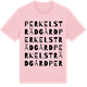 Pink Cotton t-shirt med Perkels trädgård ordlek t-shirt