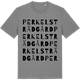 Mid Heather Gray t-shirt med Perkels trädgård ordlek t-shirt