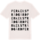 Vintage White t-shirt med Perkels trädgård ordlek t-shirt