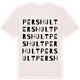 Vintage White t-shirt med Pershult ordlek t-shirt