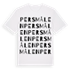 White t-shirt med Persmålen ordlek t-shirt