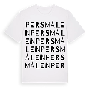 Persmålen ordlek t-shirt – ekologisk bomull t-shirt från Pinshirt