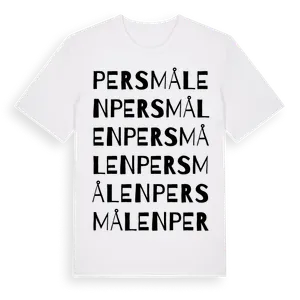 Persmålen ordlek t-shirt – ekologisk bomull t-shirt från Pinshirt