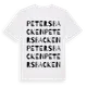 White t-shirt med Petersbacken ordlek t-shirt