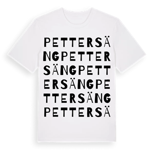 Petters äng ordlek t-shirt – ekologisk bomull t-shirt från Pinshirt
