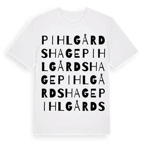 Pihlgårdshage ordlek t-shirt – ekologisk bomull t-shirt från Pinshirt