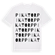 White t-shirt med Pikatorp ordlek t-shirt