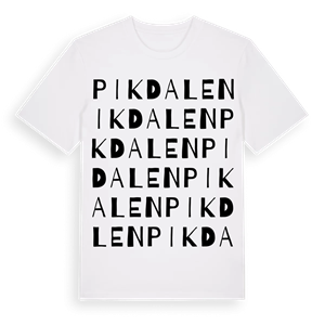 Pikdalen ordlek t-shirt – ekologisk bomull t-shirt från Pinshirt