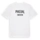 White t-shirt med Pikedal i Sverige t-shirt