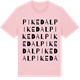Pink Cotton t-shirt med Pikedal ordlek t-shirt