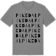 Mid Heather Gray t-shirt med Pikedal ordlek t-shirt