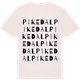 Vintage White t-shirt med Pikedal ordlek t-shirt