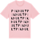 Pink Cotton t-shirt med Pikhult ordlek t-shirt