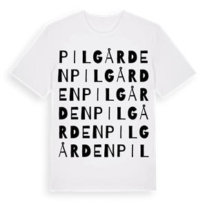Pilgården ordlek t-shirt – ekologisk bomull t-shirt från Pinshirt