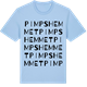 Blue Soul t-shirt med Pimpshemmet ordlek t-shirt