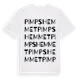 White t-shirt med Pimpshemmet ordlek t-shirt