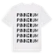 White t-shirt med Pinnerum ordlek t-shirt