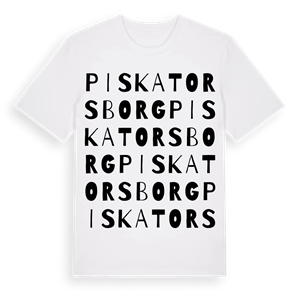 Piskatorsborg ordlek t-shirt – ekologisk bomull t-shirt från PinShirt
