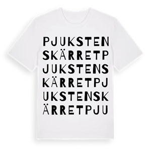 Pjukstenskärret ordlek t-shirt – ekologisk bomull t-shirt från Pinshirt