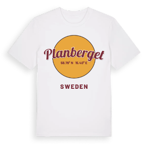 Planberget cirkel t-shirt – ekologisk bomull t-shirt från Pinshirt