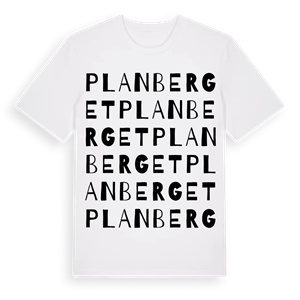 Planberget ordlek t-shirt – ekologisk bomull t-shirt från Pinshirt